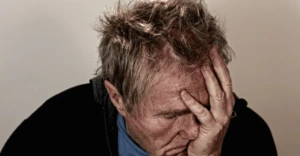 man stress with business