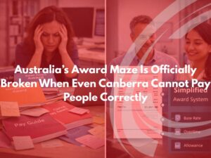 Australia’s modern awards were meant to protect workers. Instead, they have become a maze that even large corporations and government agencies cannot navigate. It is time to move to a truly simplified award system that reflects how people actually work and get paid, not how industries once lobbied.