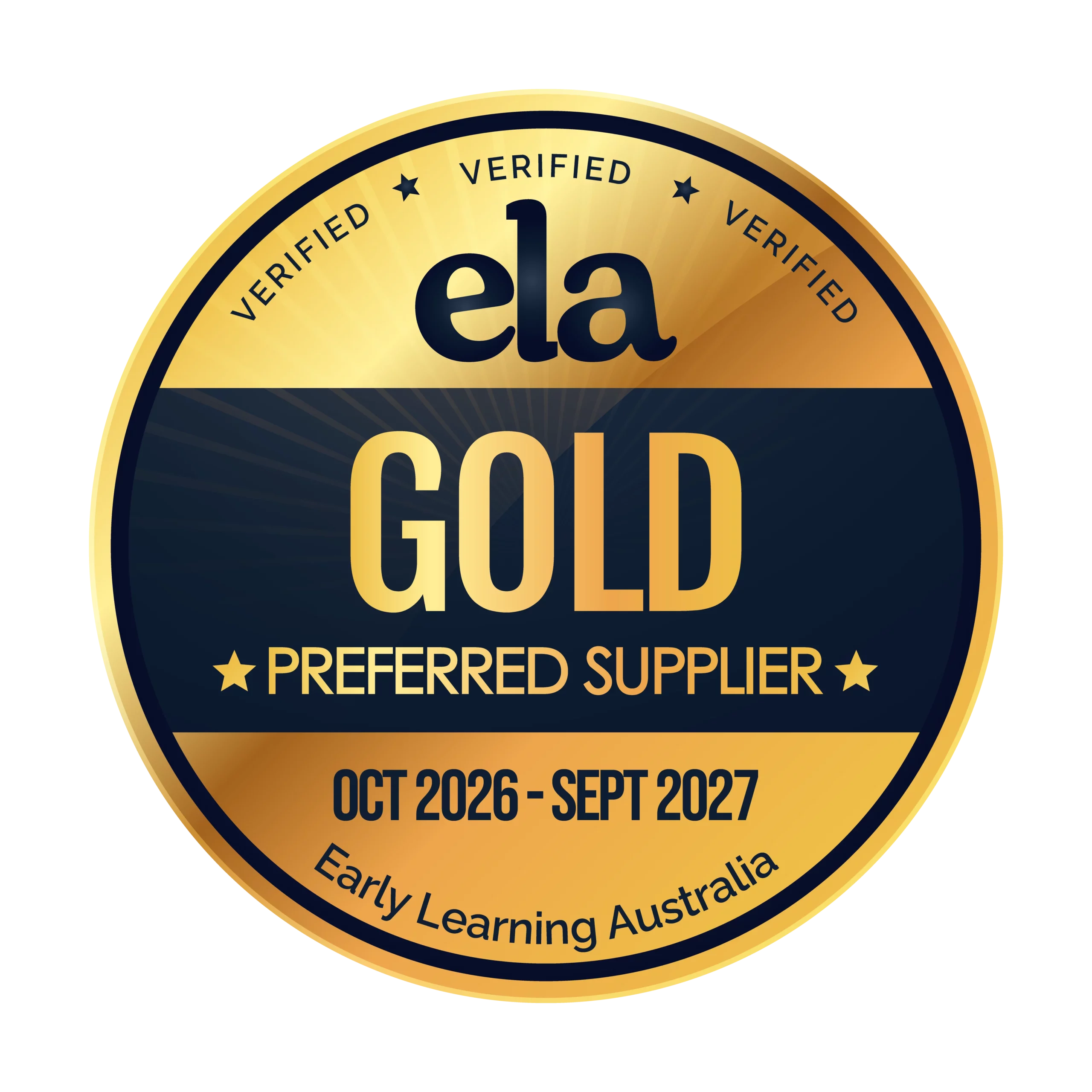 Gold verified supplier badge ela gold 12m oct
